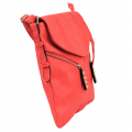 9034 - CORAL PU LEATHER CROSS BODY/ SHOULDER BAG